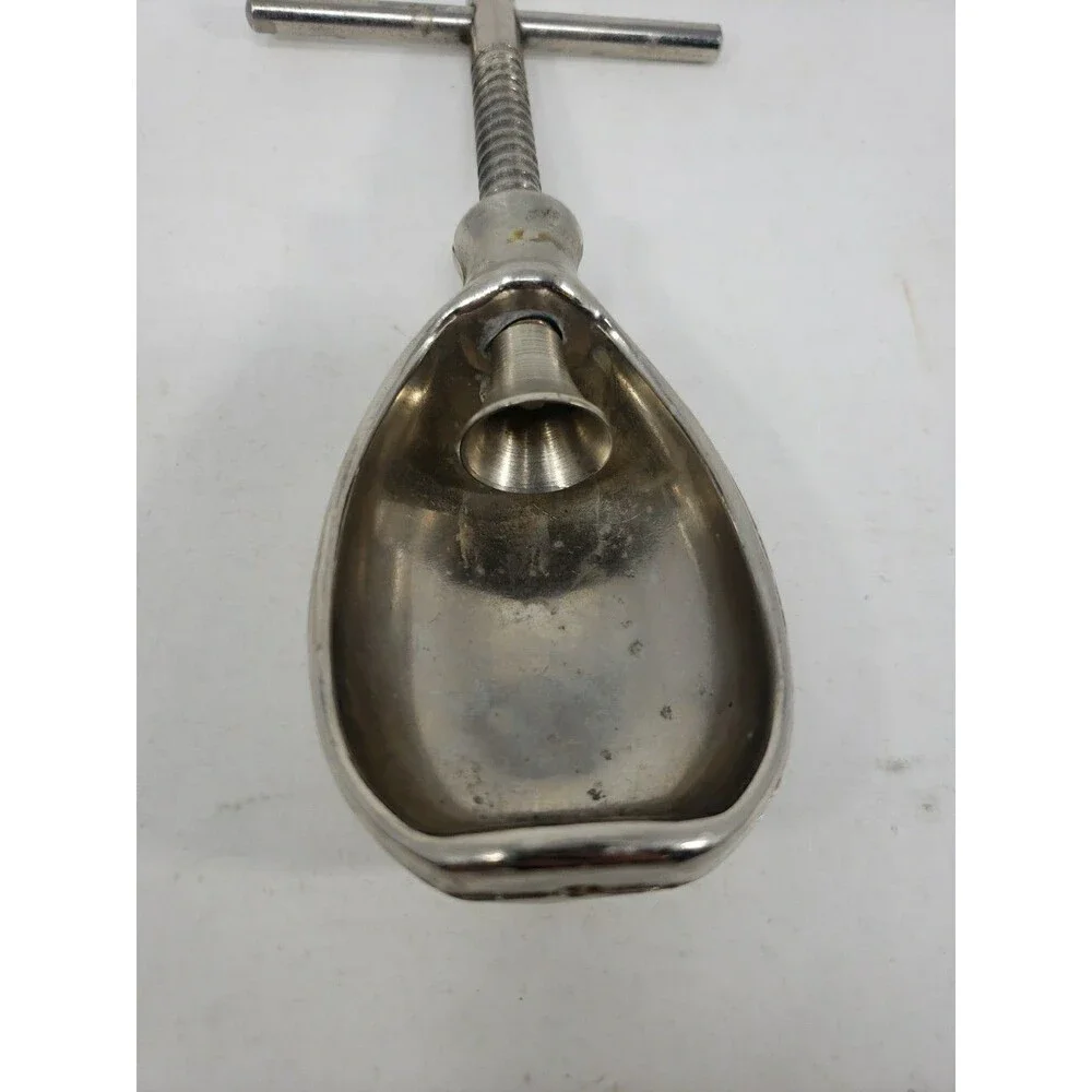 Vintage Nut Cracker Screw Type T-Handle Pineapple Shaped All Metal HMQ Style